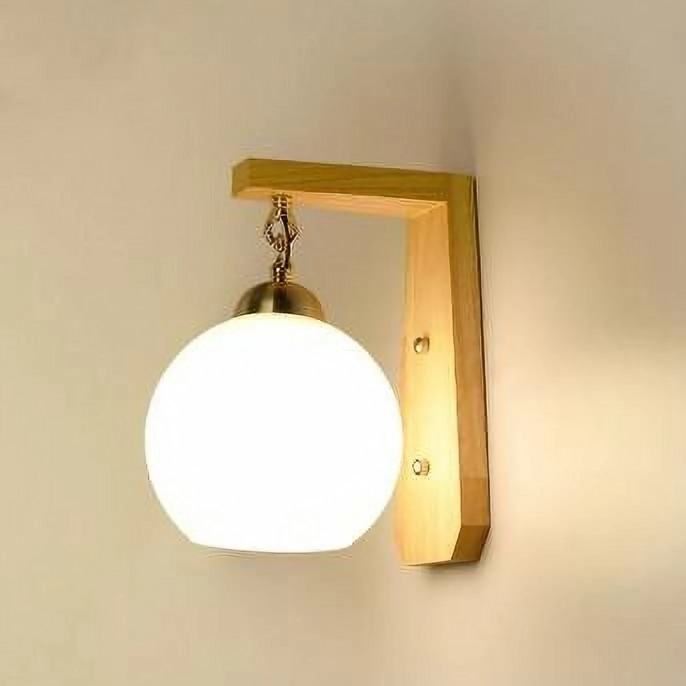Indoor Modern Wooden Wall Lamp
