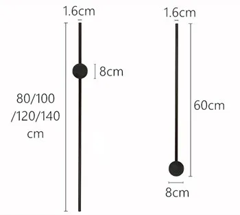 Industrial Modern Black Linear LED Wall Lights S114