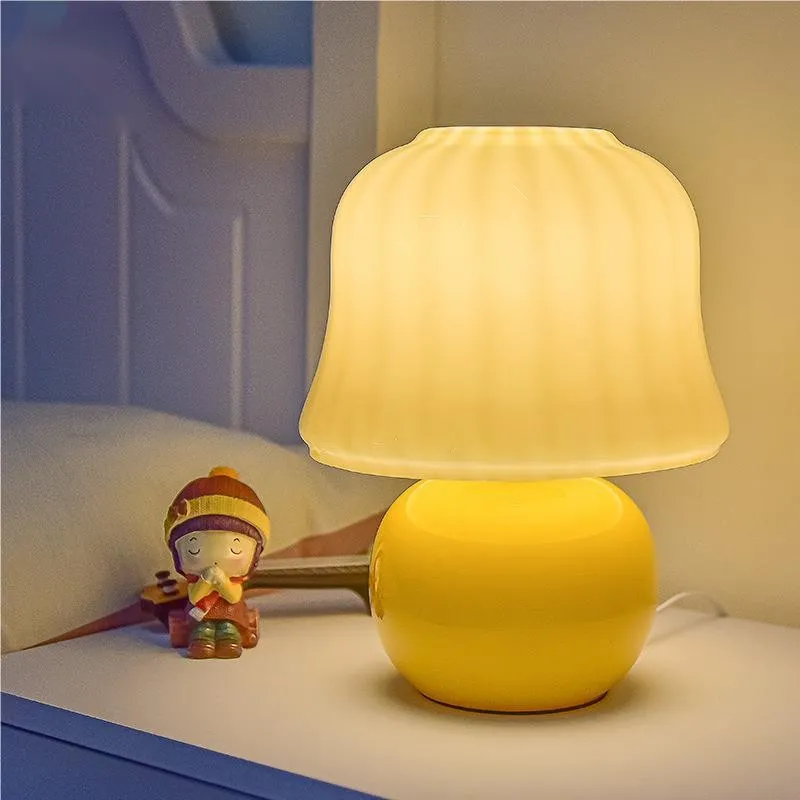 Vintage Cordless Mushroom Table Lamp
