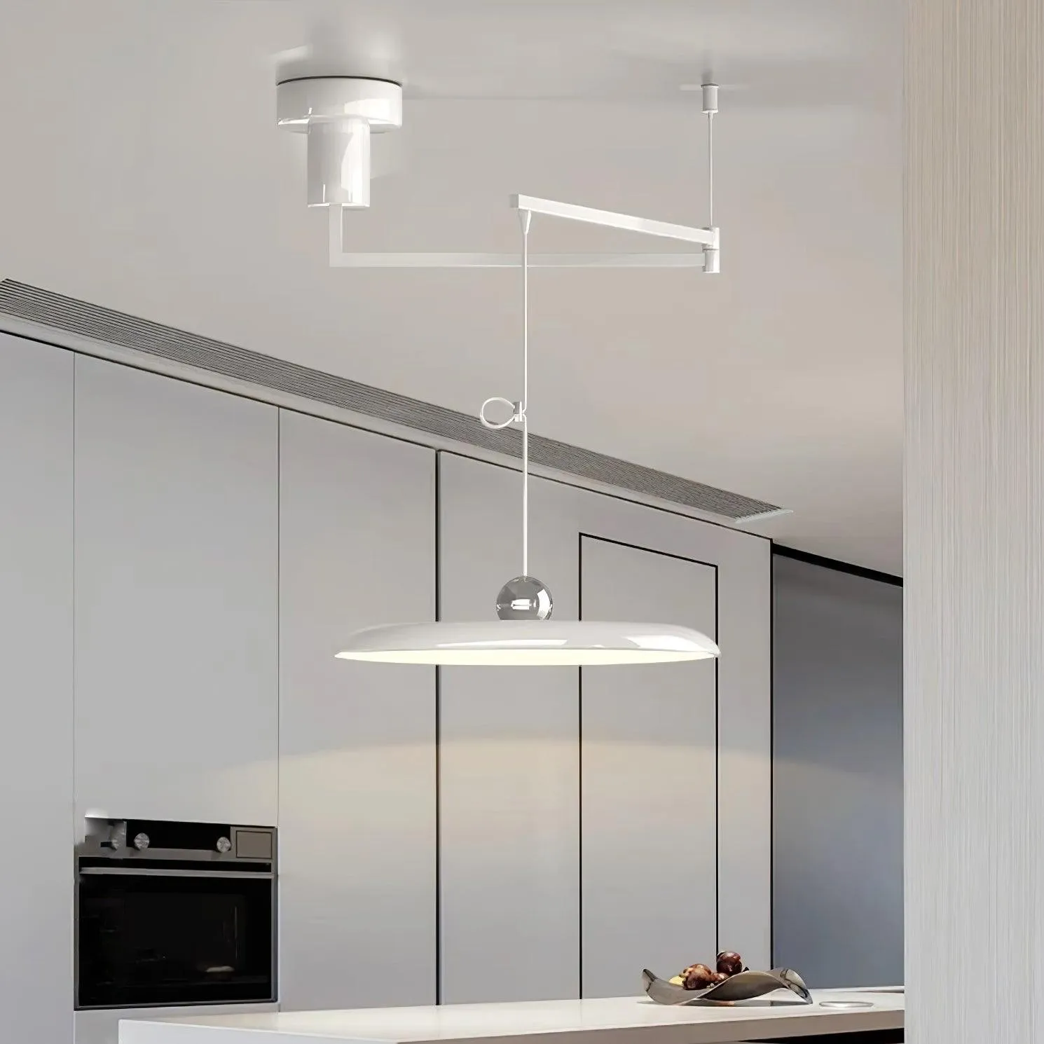 Simple Modern Adjustable Swing Arm Disc Pendant Lamp M11