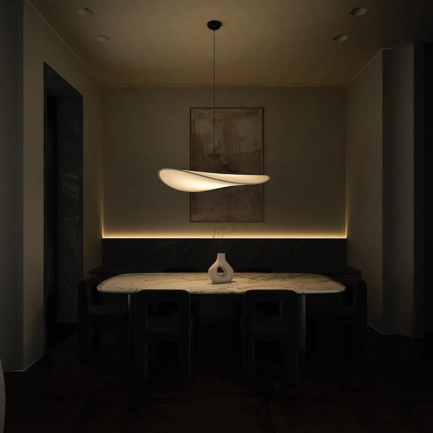 Tense Pendant Lamp - Contemporary Silk Design for Dining Area S51