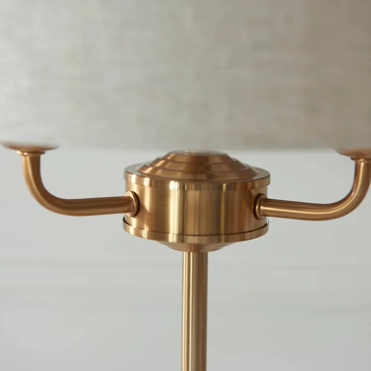 Tela 1‑Light and 3‑Light Table Lamp - Modern Linen & Metal for Bedside or Living Room T847