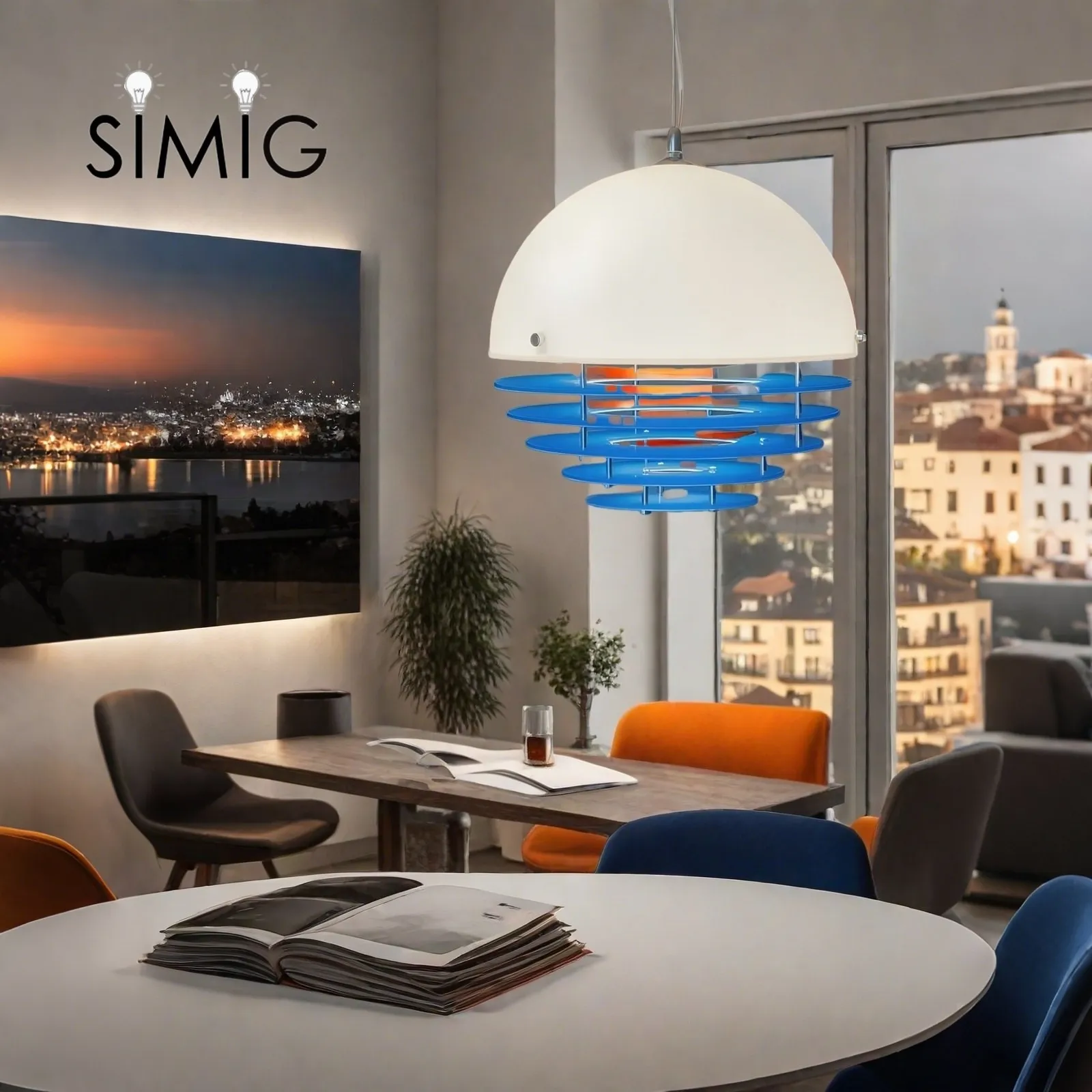 Bauhaus Sunset Pendant Lamp - Warm Ambient Lighting for Living Room S213