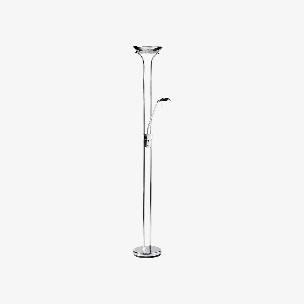 Linexis Art Deco Metal & Opal Glass Floor Lamp - Dual-Light Design for Modern Interiors T942
