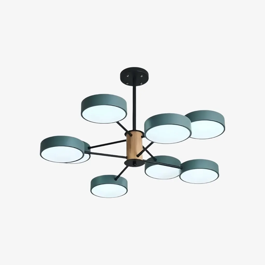 Modern Branch Design Chandelier - Wooden Sputnik LED Light for Dining Room S387