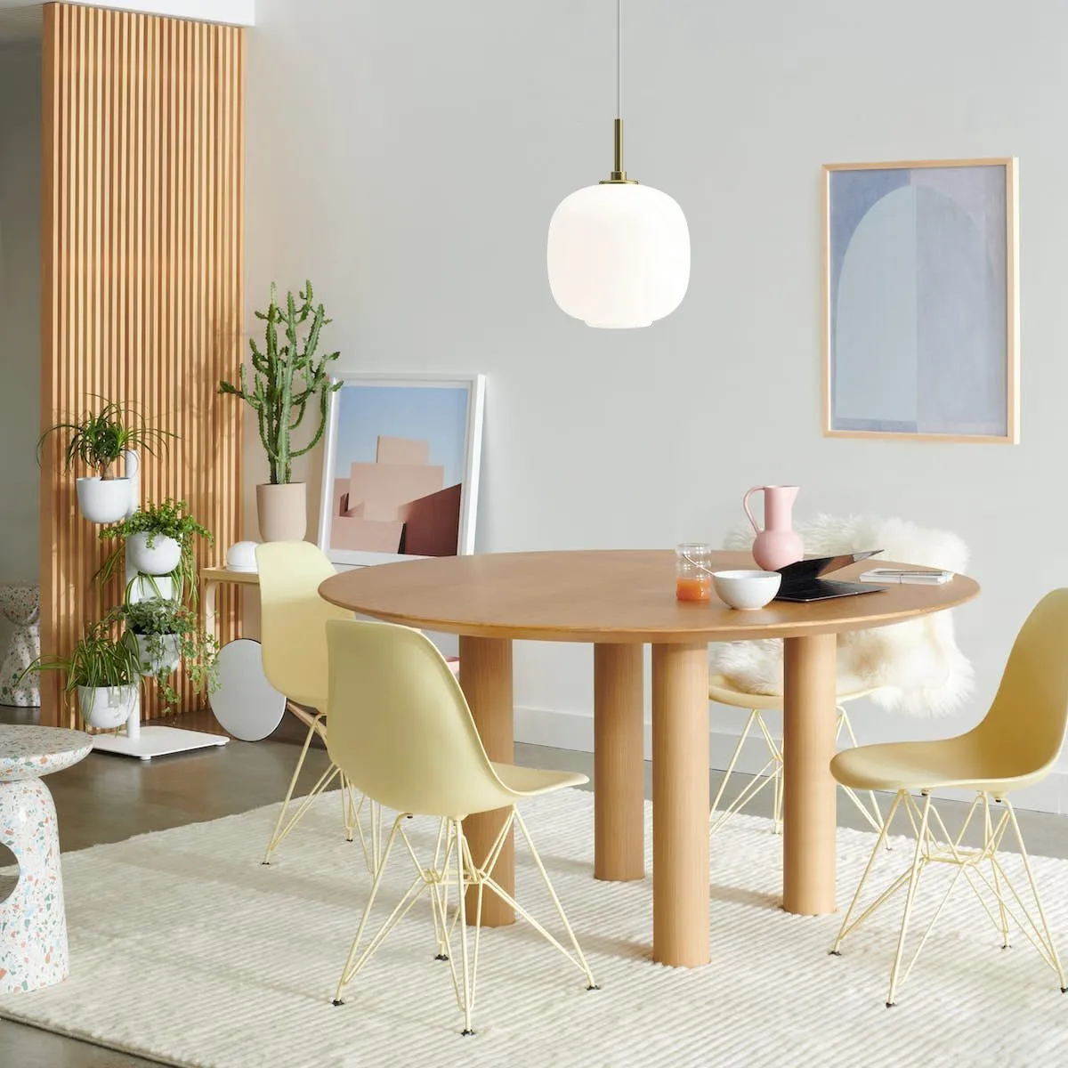 Classic Opal Glass Orb Pendant Lamp