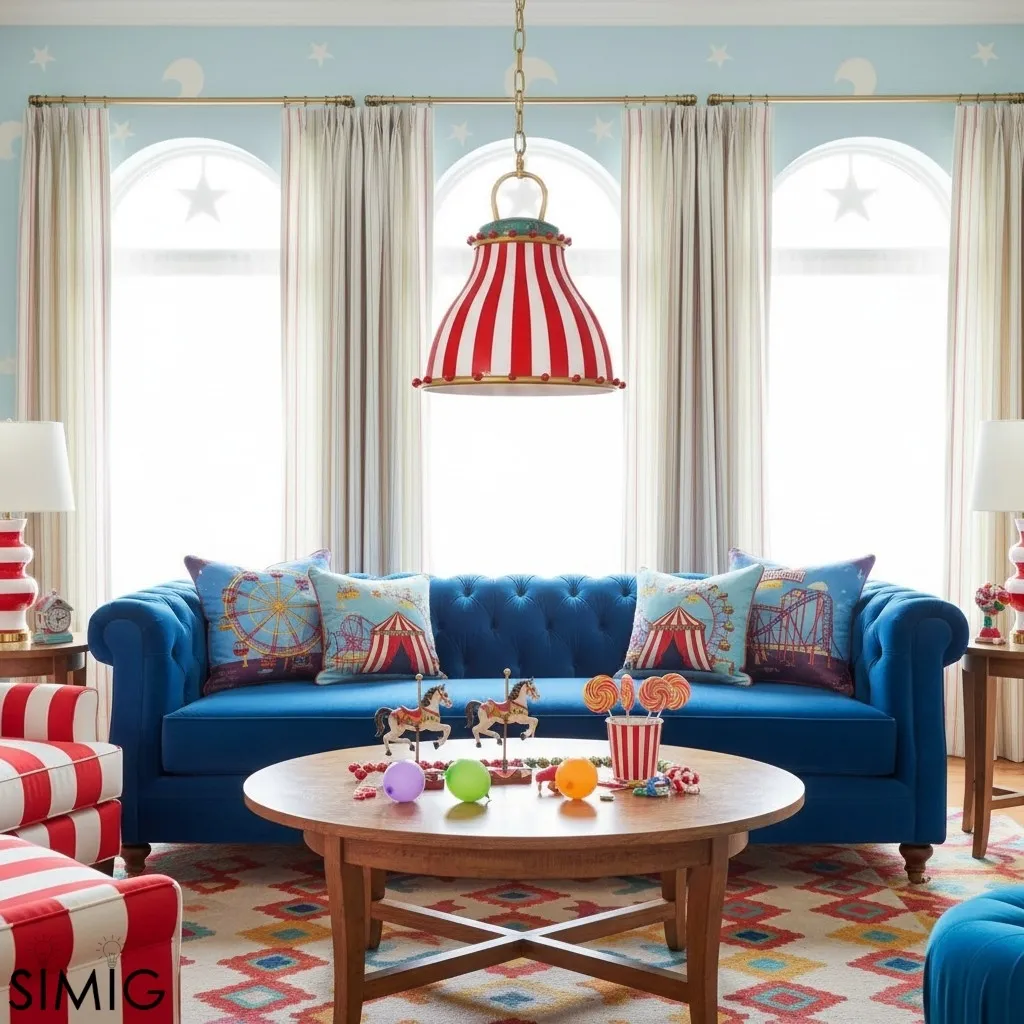 Festilo Circus Striped Glass Pendant for Dining & Living Spaces M66