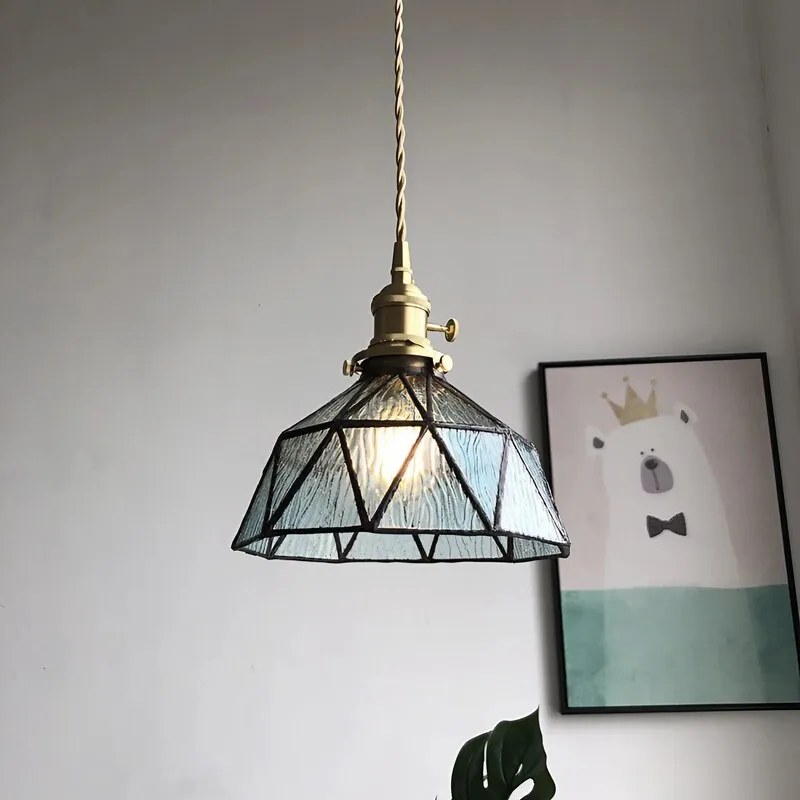Retro Glass Bowl Pendant Lamp