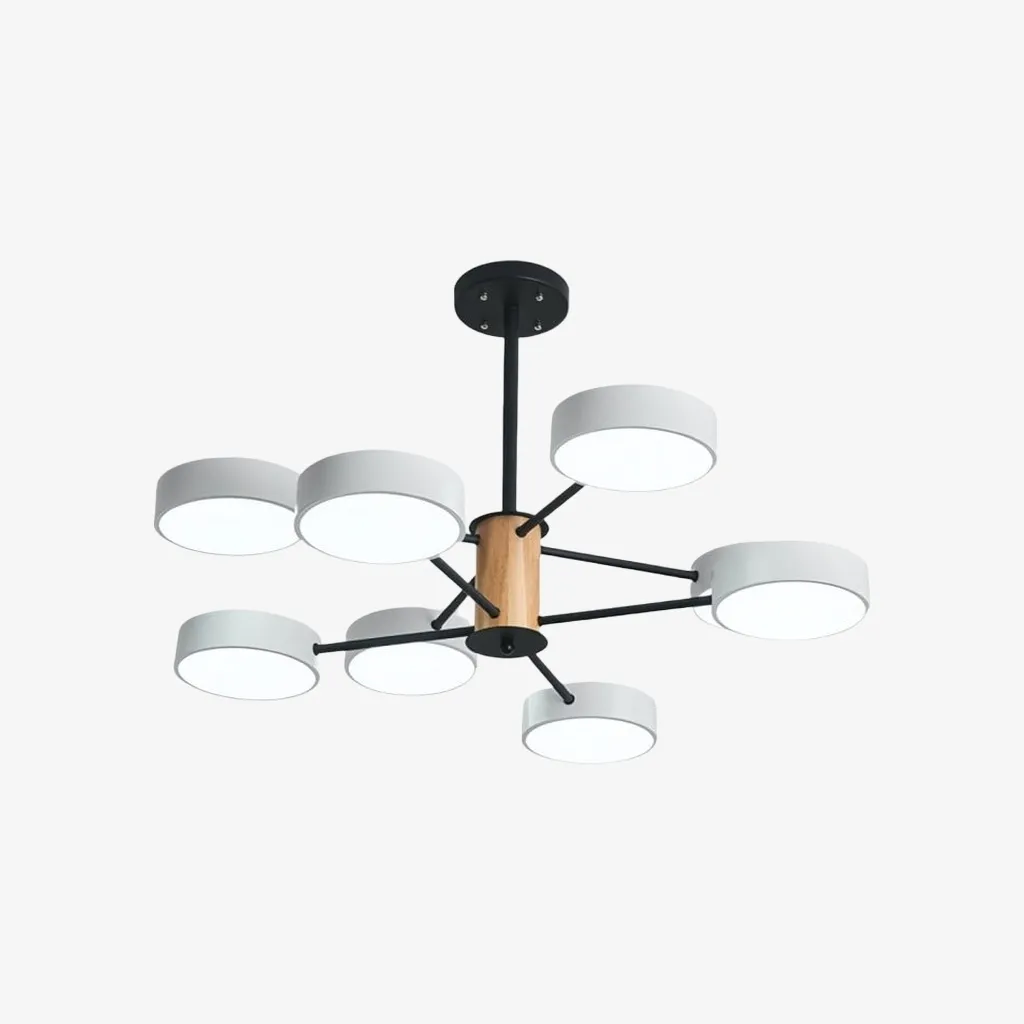 Modern Branch Design Chandelier - Wooden Sputnik LED Light for Dining Room S387