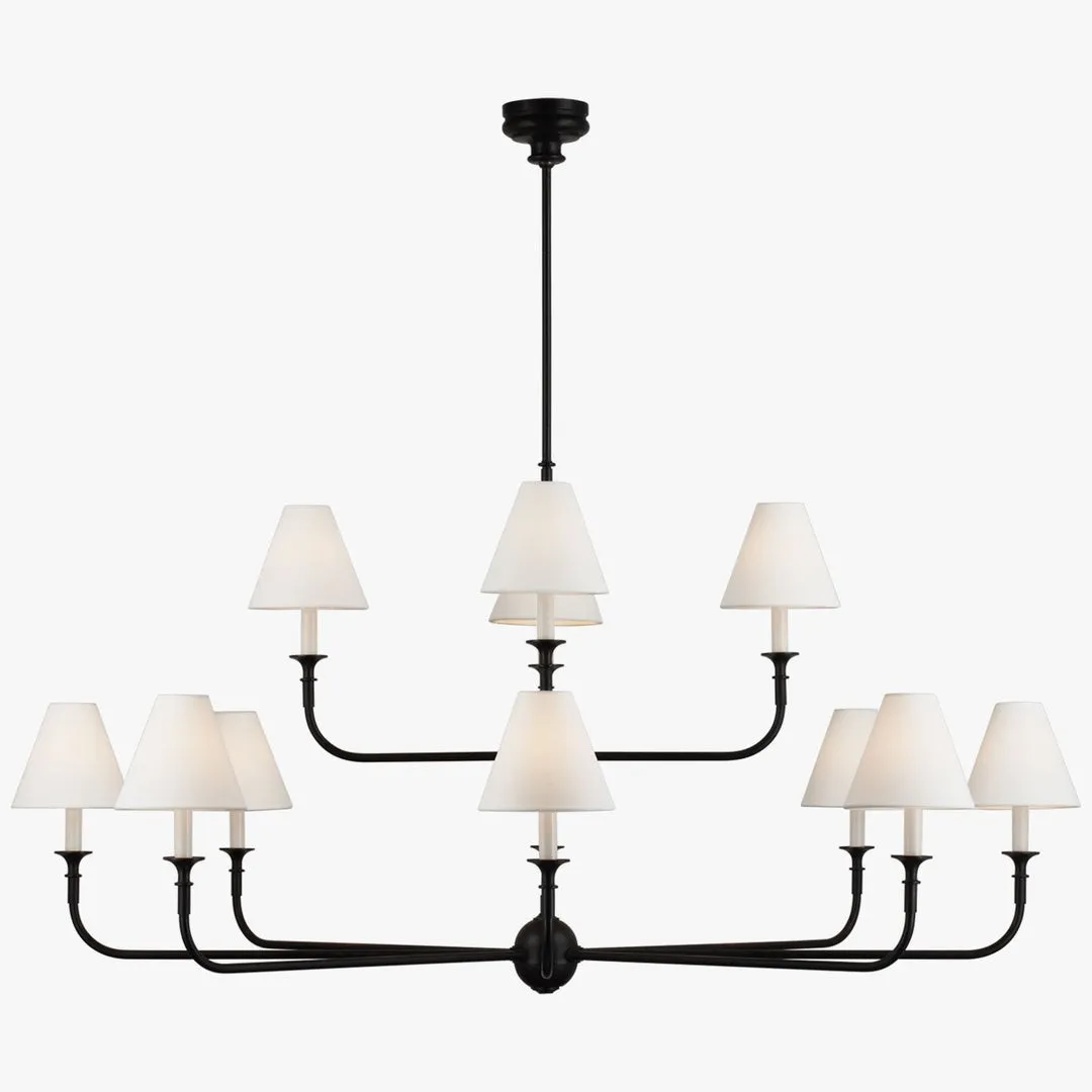 Piaf Geometric Metal Chandelier – Industrial Style for Dining Room T198