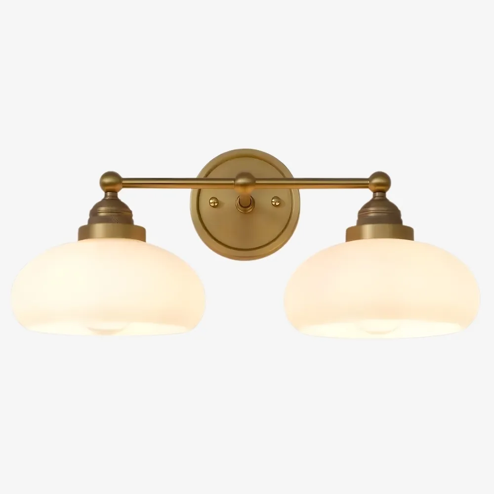 Riven Milk White Glass Globe Industrial Wall Lamp - Stairway Safety Light T1060