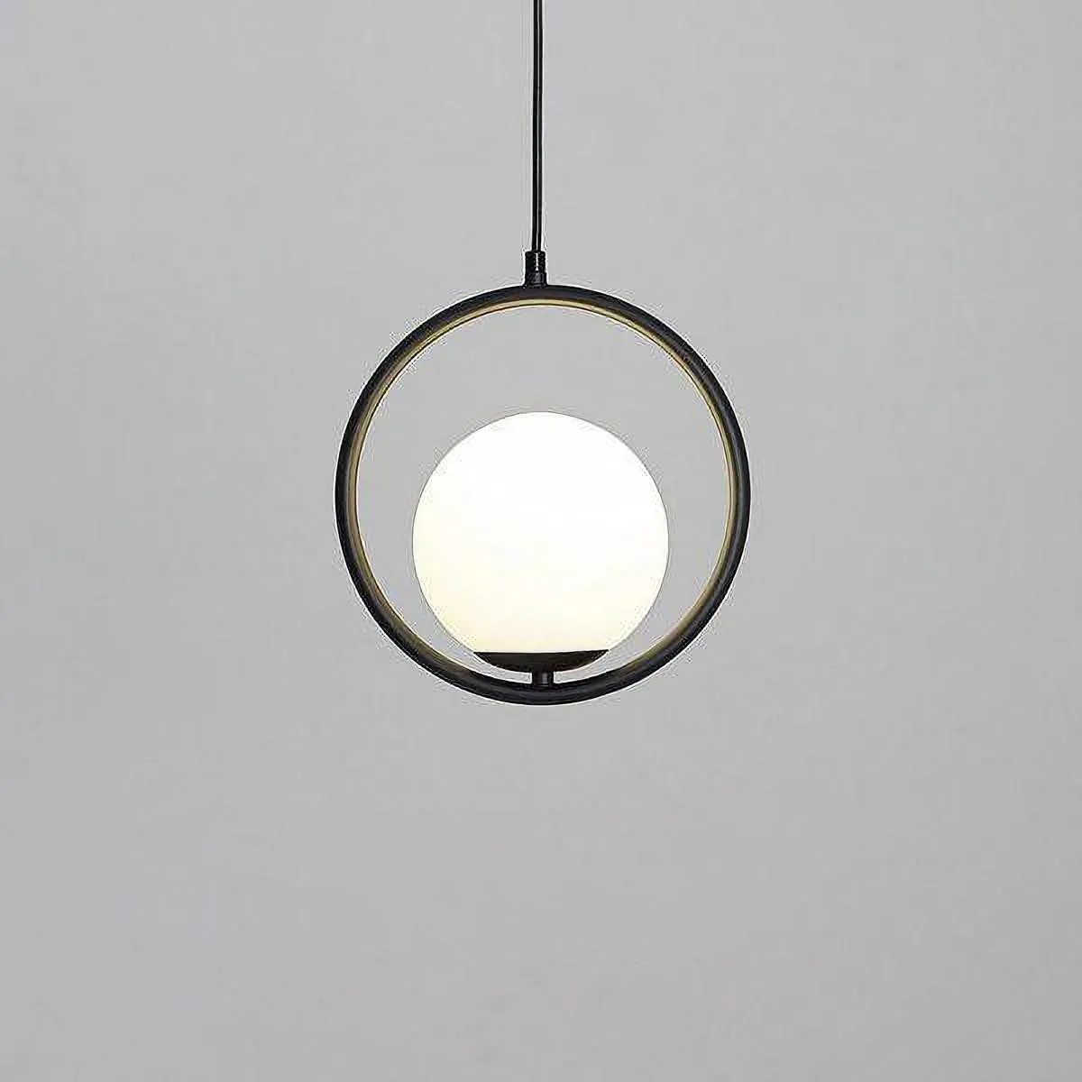 Halozen Pendant Lamp - Elegant Metal and Glass Pendant for Living Room