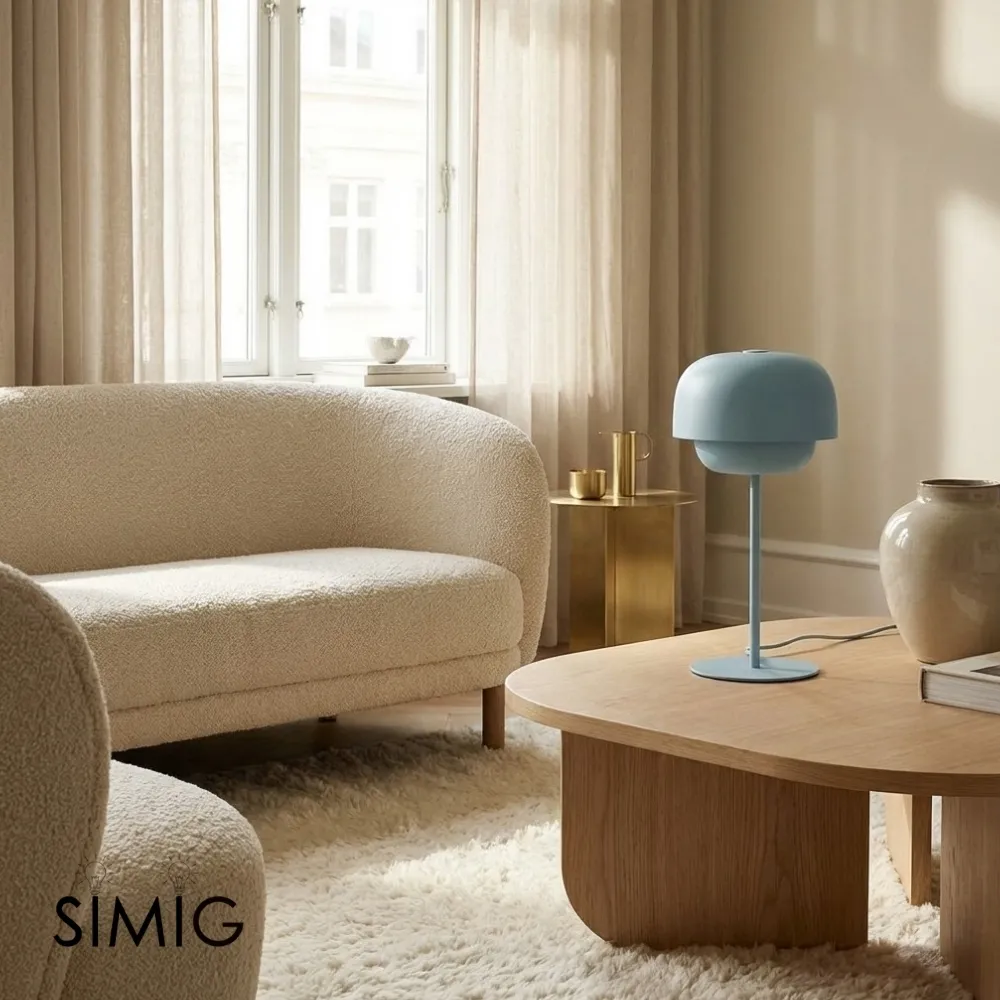 Clinco Minimalist Metal Dome Lamp ‑ Ambient Glow for Side Table S246