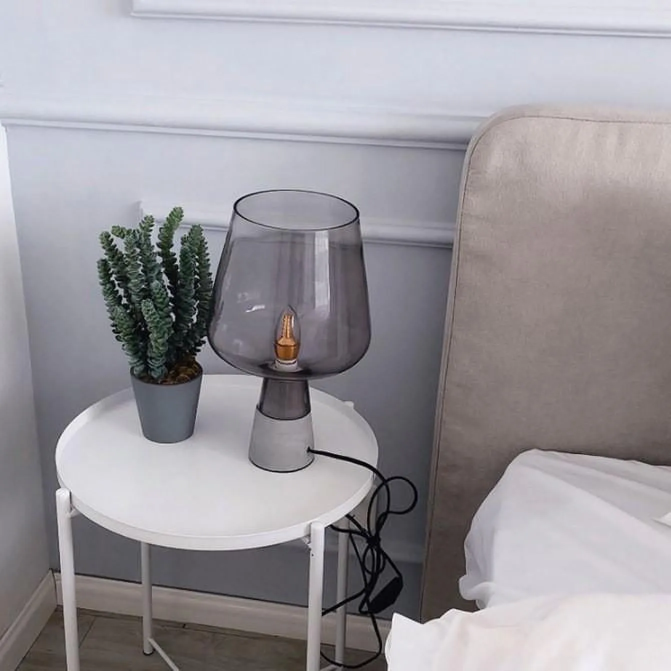 Glass Table Lamp - Glass Dome Nordic Design for Bedroom