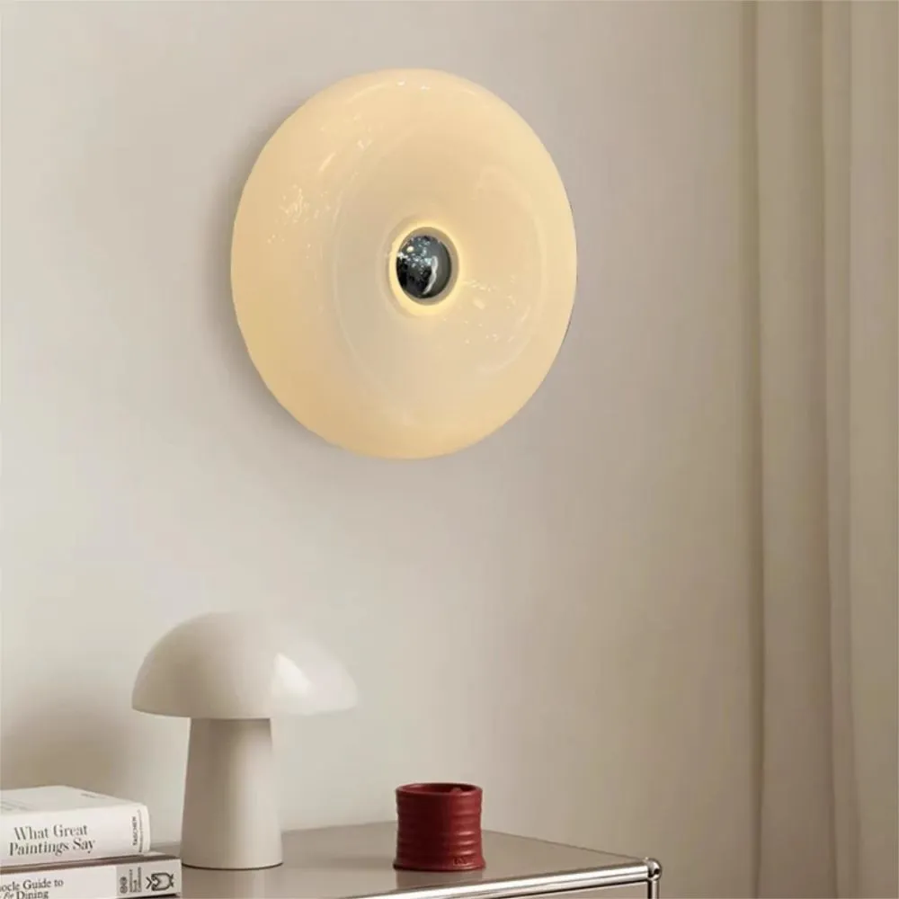 Glass Donut Table Wall Lamp - Bauhaus Style Accent Light Fixture S77