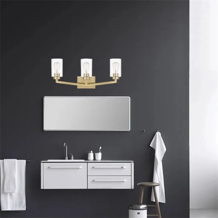 Industrial Cylindrical Brass Wall Lamp For Bathroom S145
