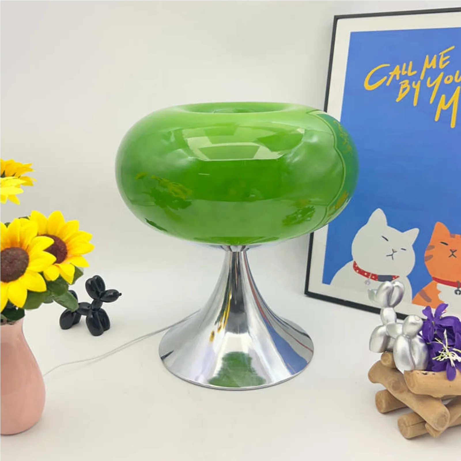 Lollora Bauhaus Apple Glass Table Lamp — Modern Desk & Bedside S171