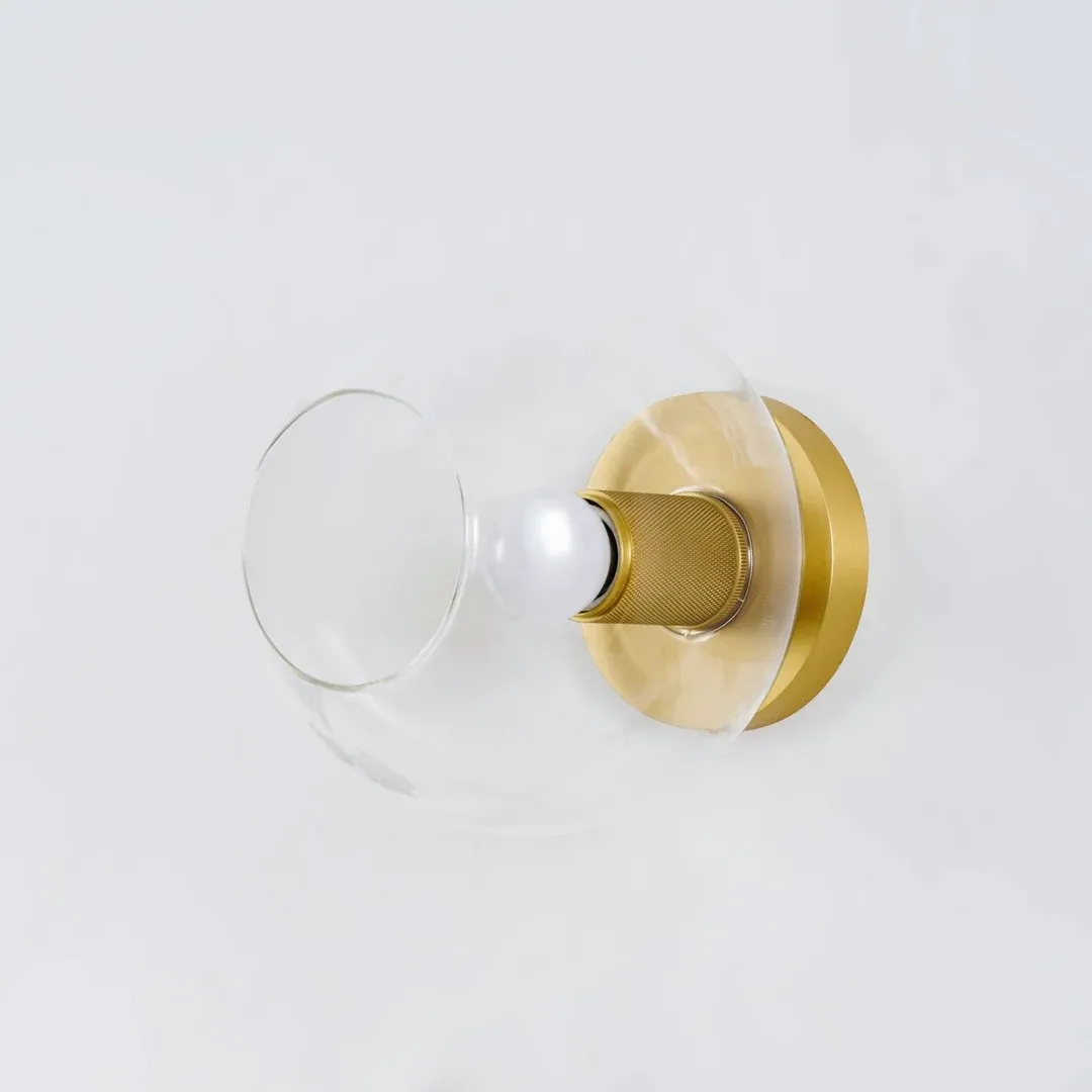 Versatile Flush Mount Light – Modern Glass & Open Bulb Design S232