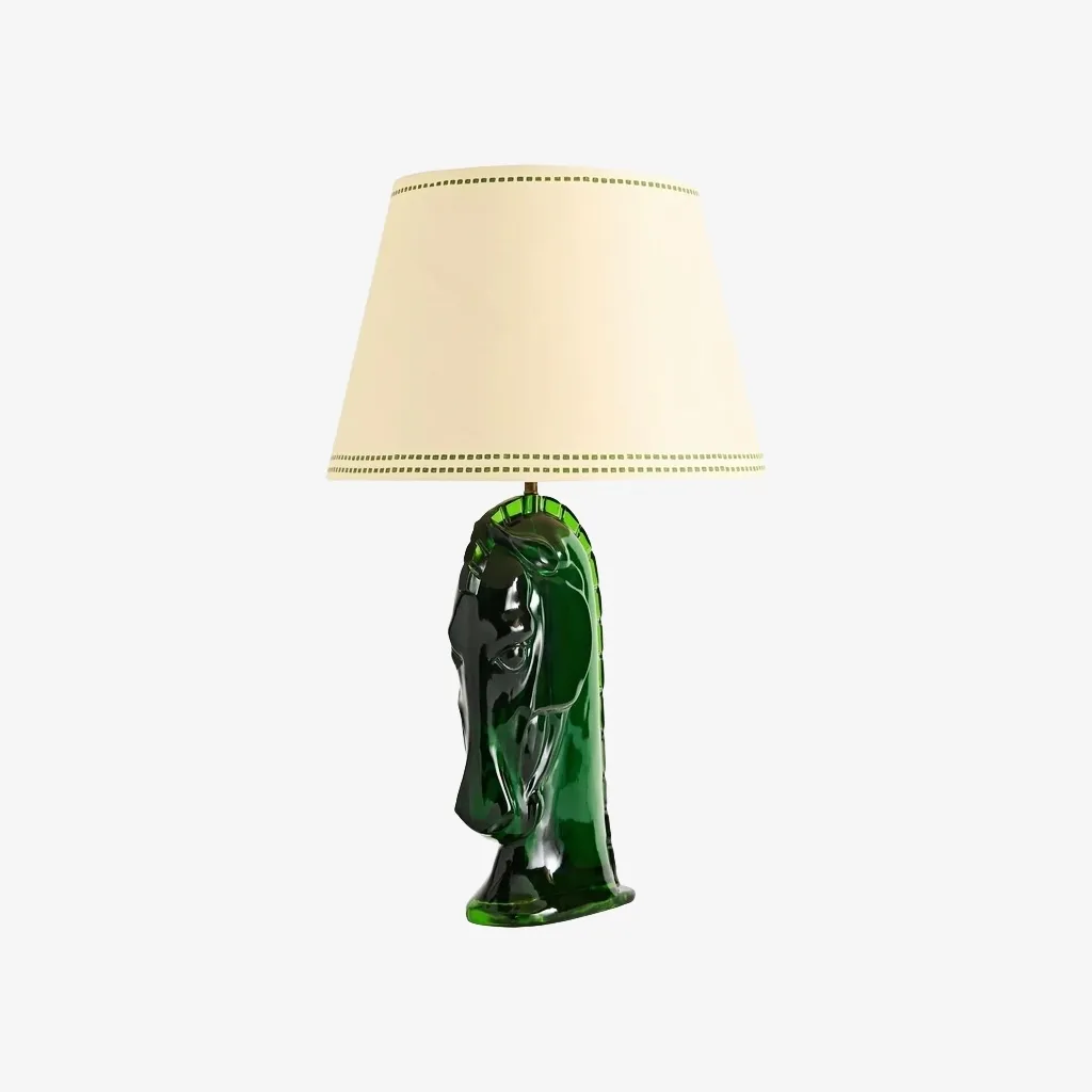 Modo Sculptural Horse Head Table Lamp in Resin - Decorative Table Light for Home Office T717