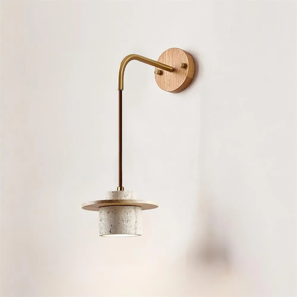Retro Wabi Sabi Textured Travertine Wall Lamp G12