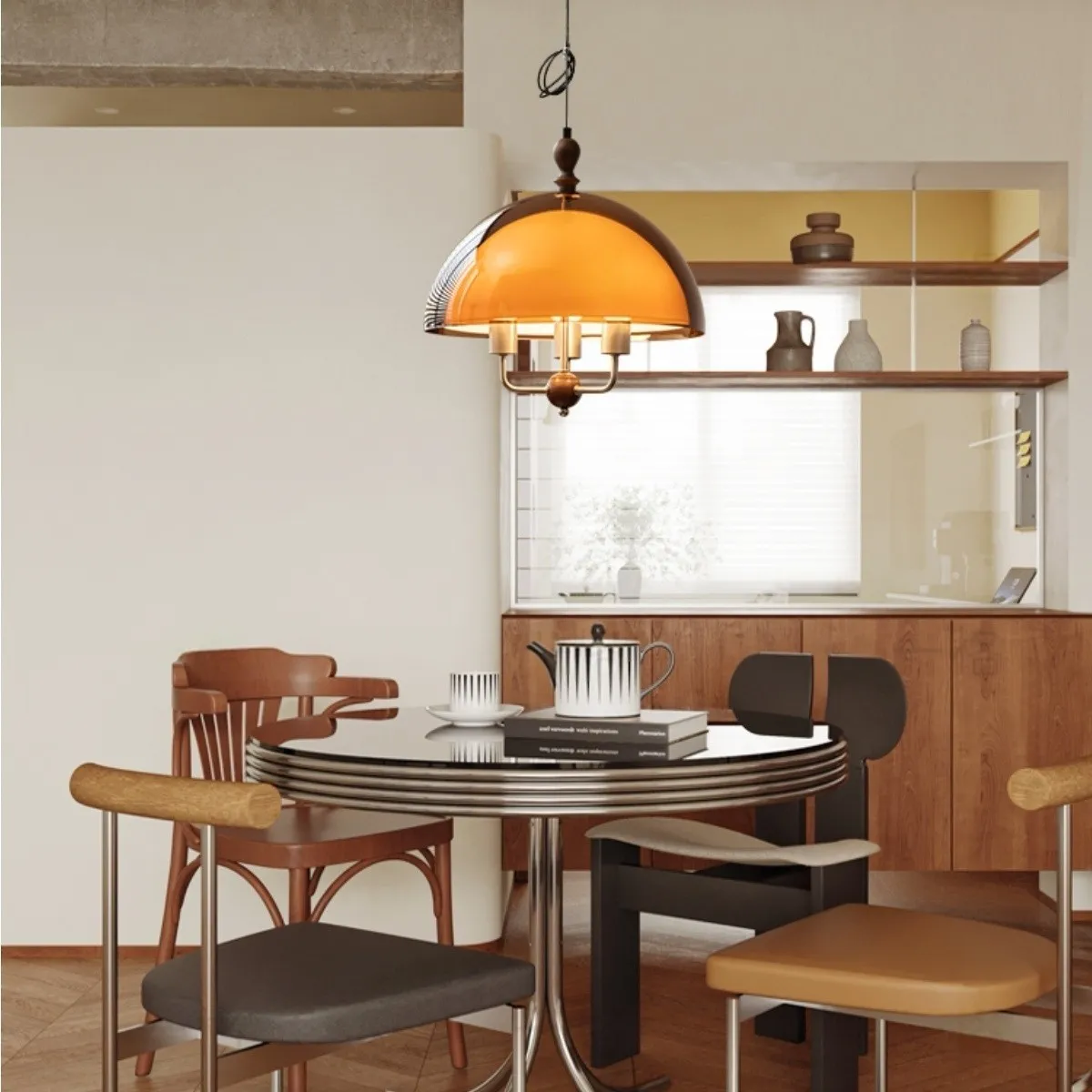 French Medieval Style Sunset Afterglow Acrylic Pendant Light S254