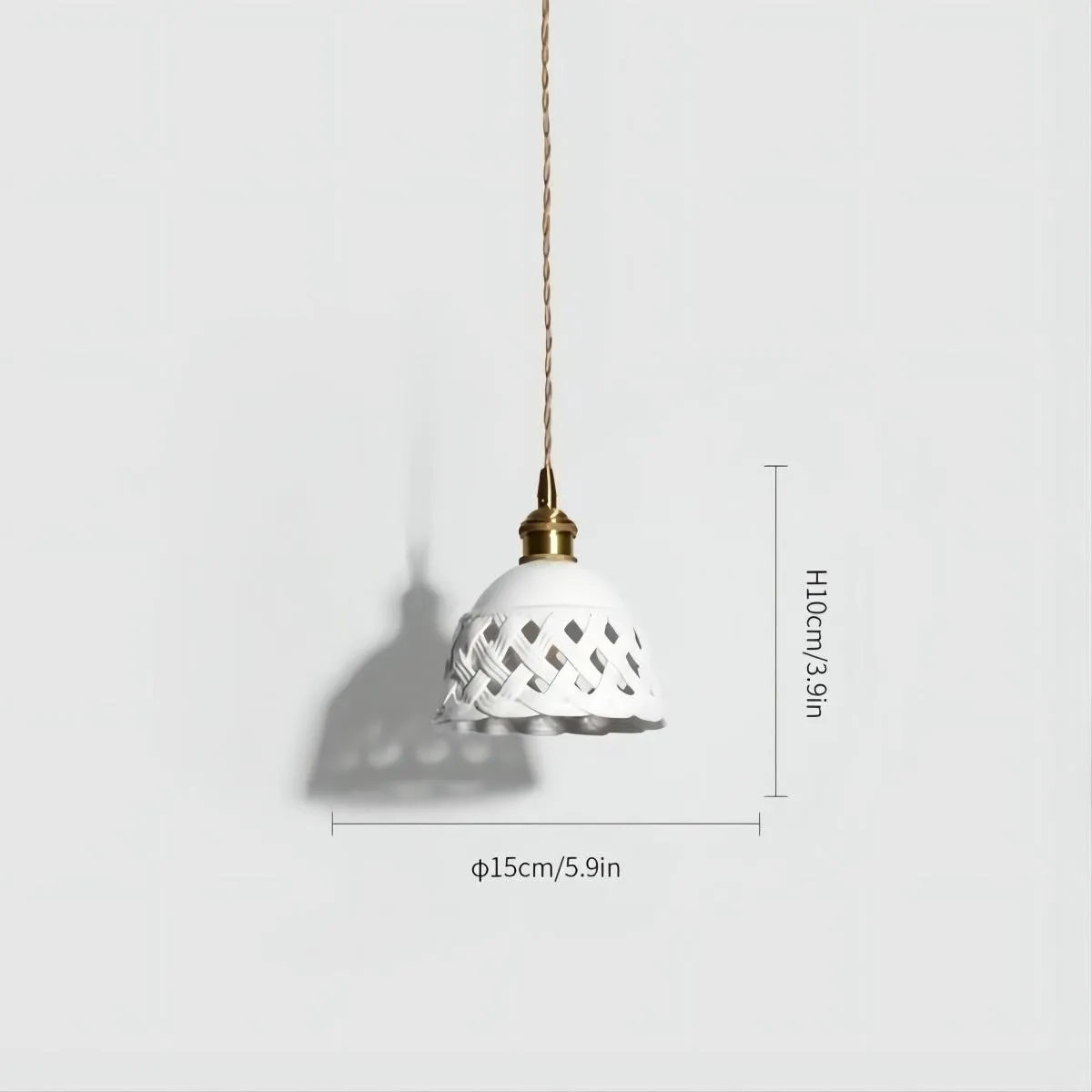 Modern White Ceramic Pendant Light  E27 Light For Living Room
