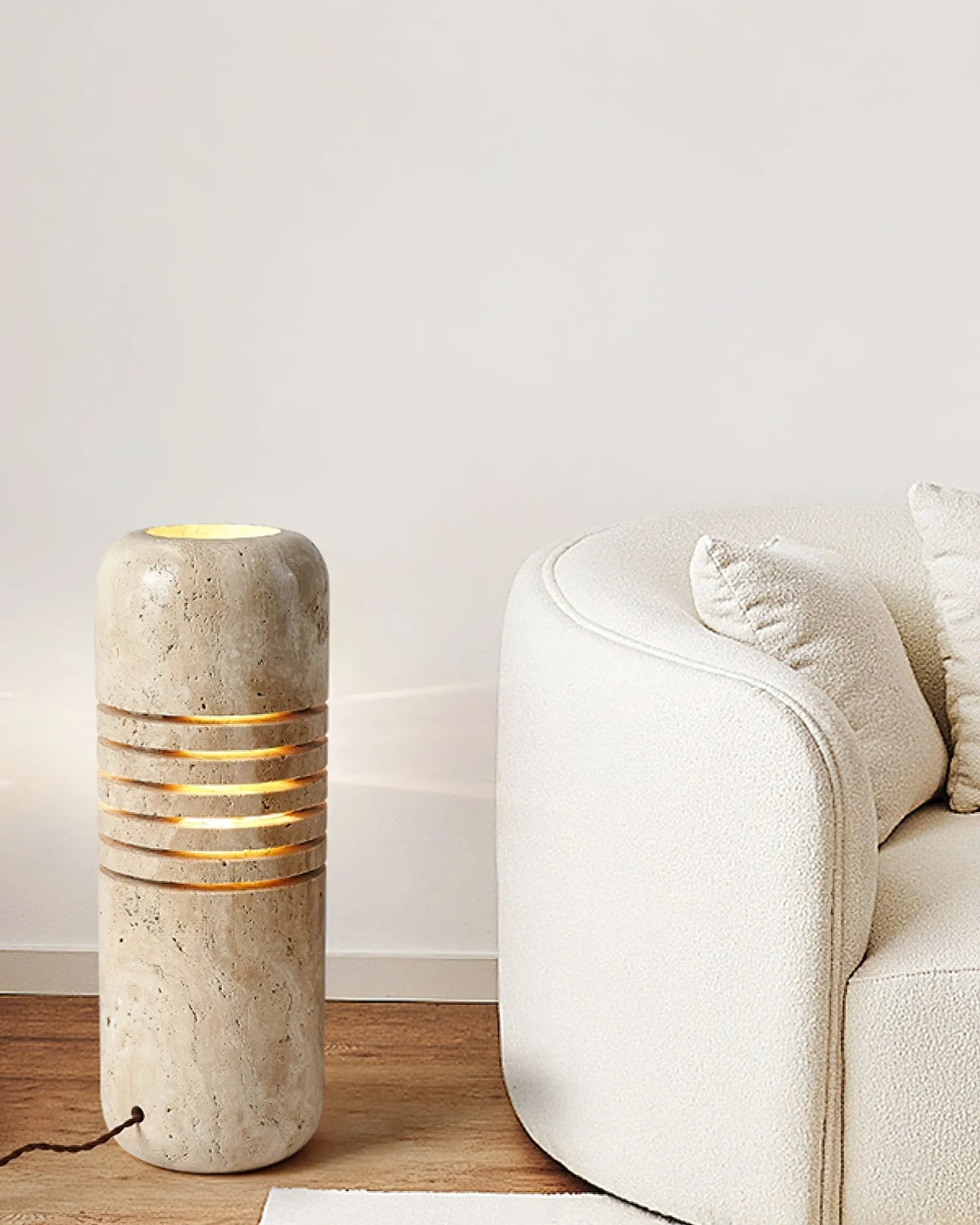 Antique Creative Yellow Travertine Floor Lamp G07