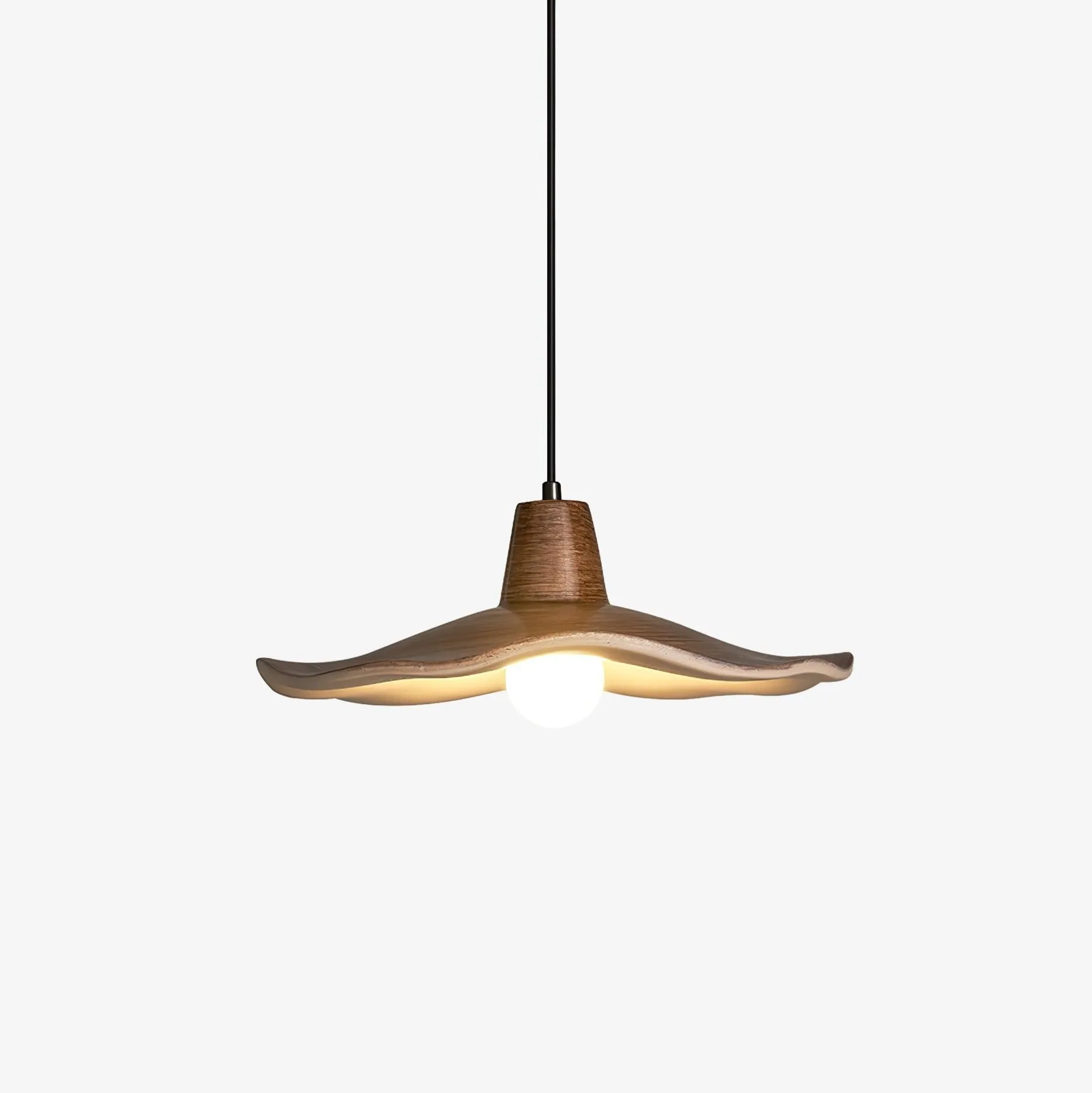 Black Imitation Walnut Wood Grain Kitchen Pendant Lamp M492