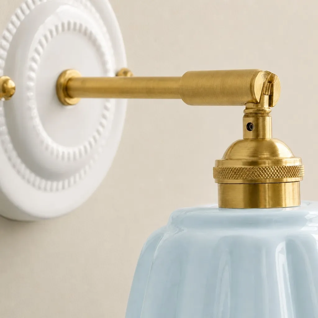 Cienax Retro Ceramic Flower Wall Sconce for Bedroom or Living Room T2248