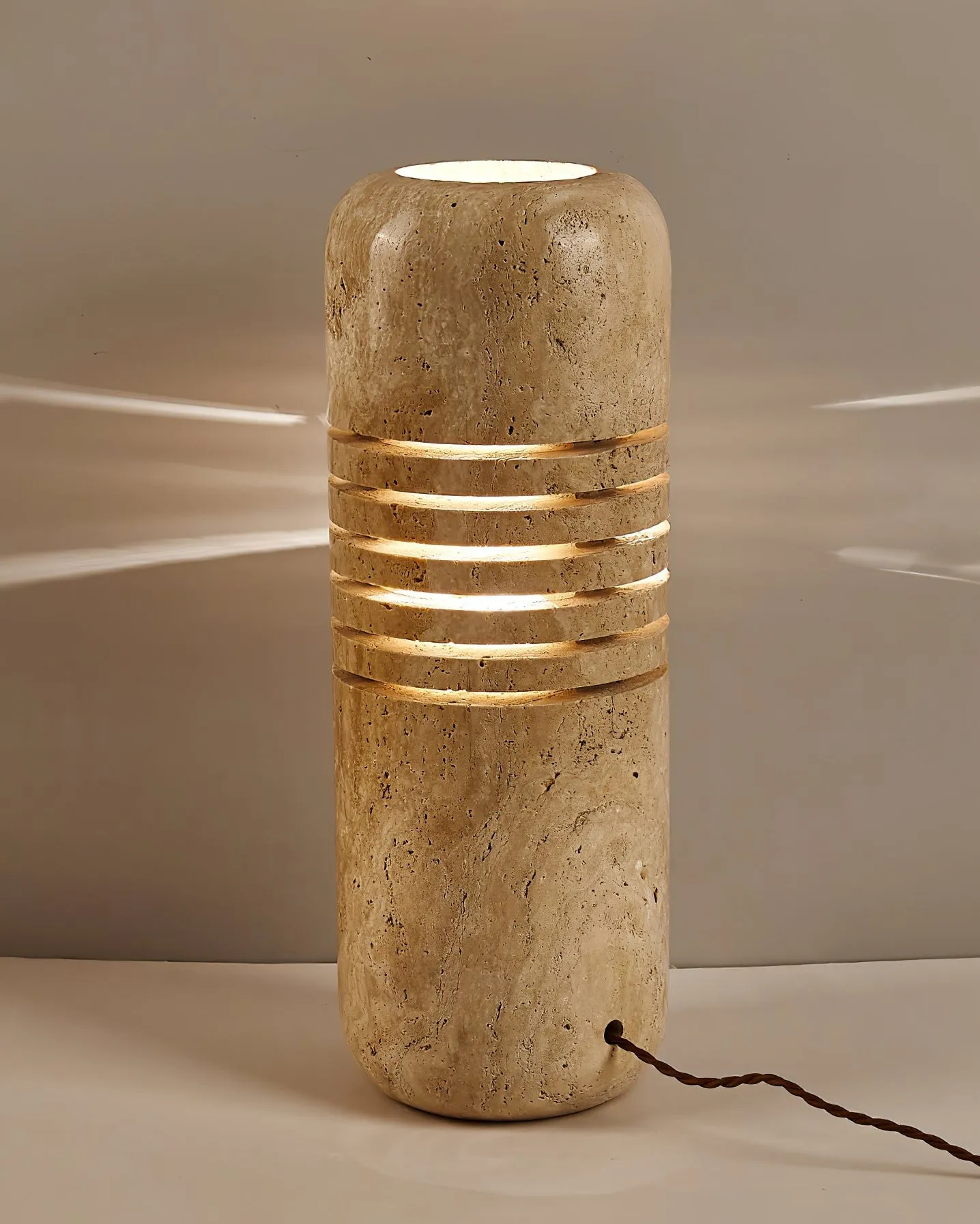 Antique Creative Yellow Travertine Floor Lamp G07