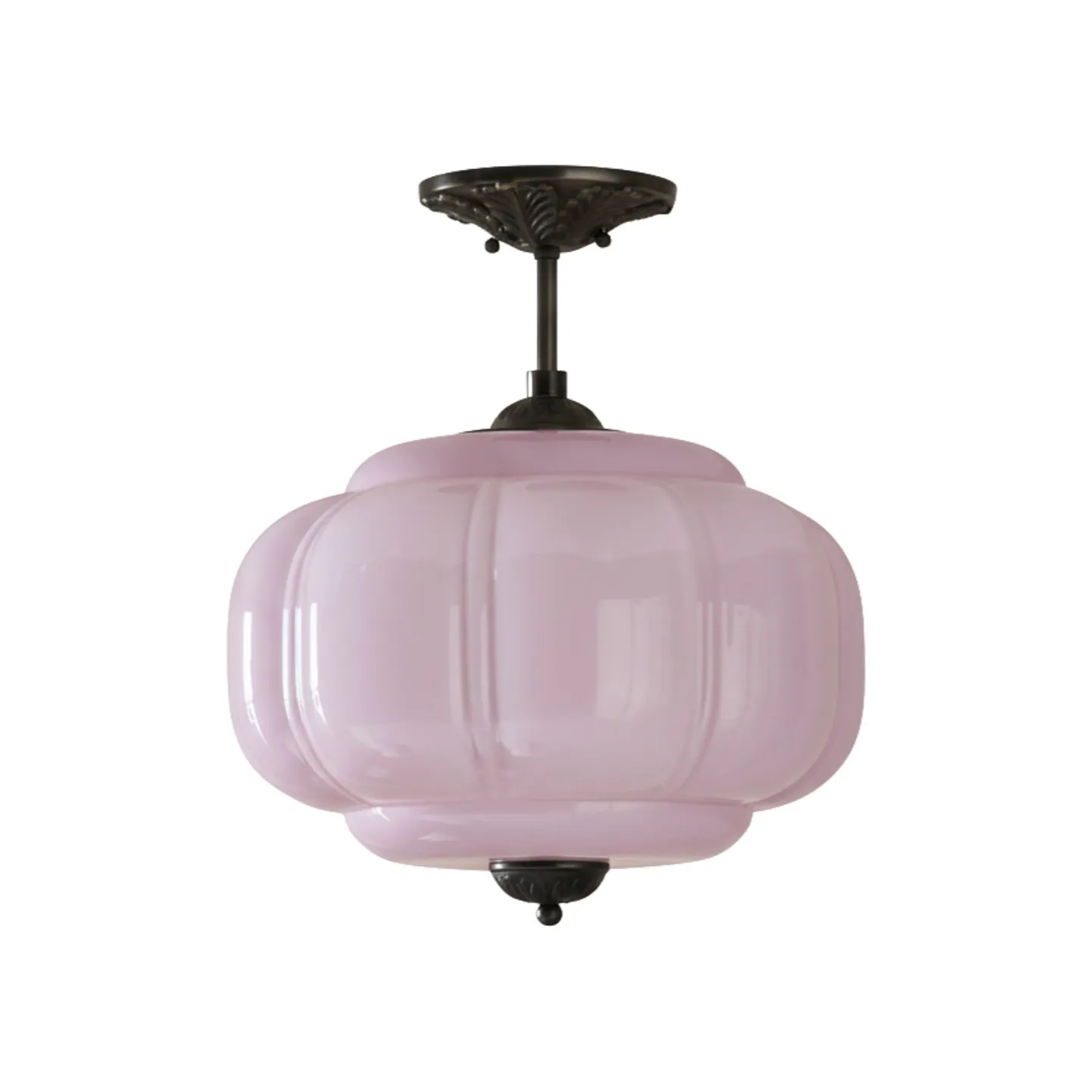 Eloise Vintage Glass Pendant Light - Elegant Design Semi-Flush Mount Light G53