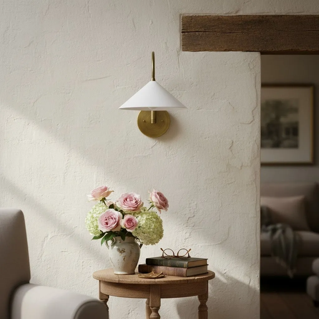 Curva Elegant Arc Cone Wall Sconce - Contemporary Reading Nook Wall Lighting T394