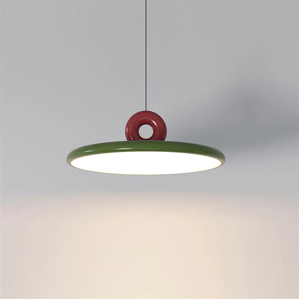 Cream Style Vertical Flying Saucer Pendant Lamp M167