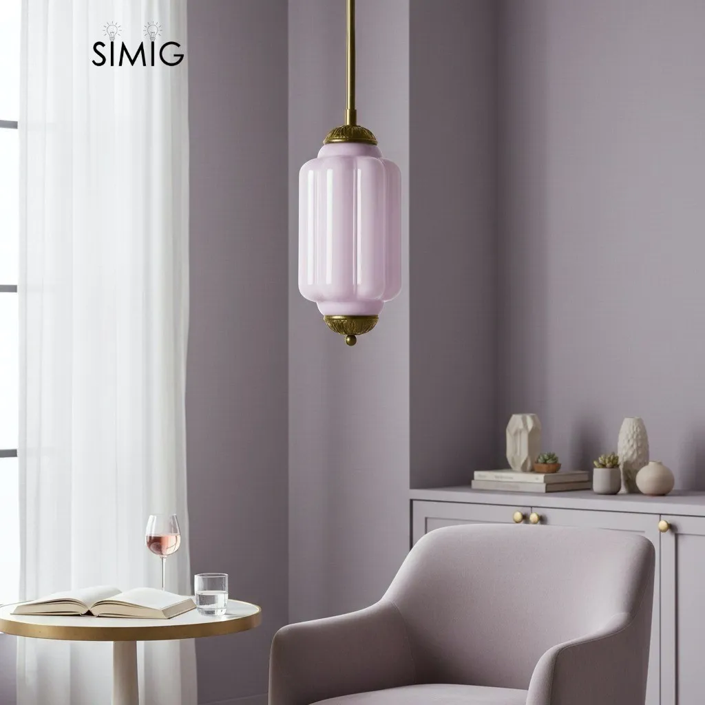 Eloise Vintage Glass Pendant Light - Elegant Pendant Lamp for Living Room G23