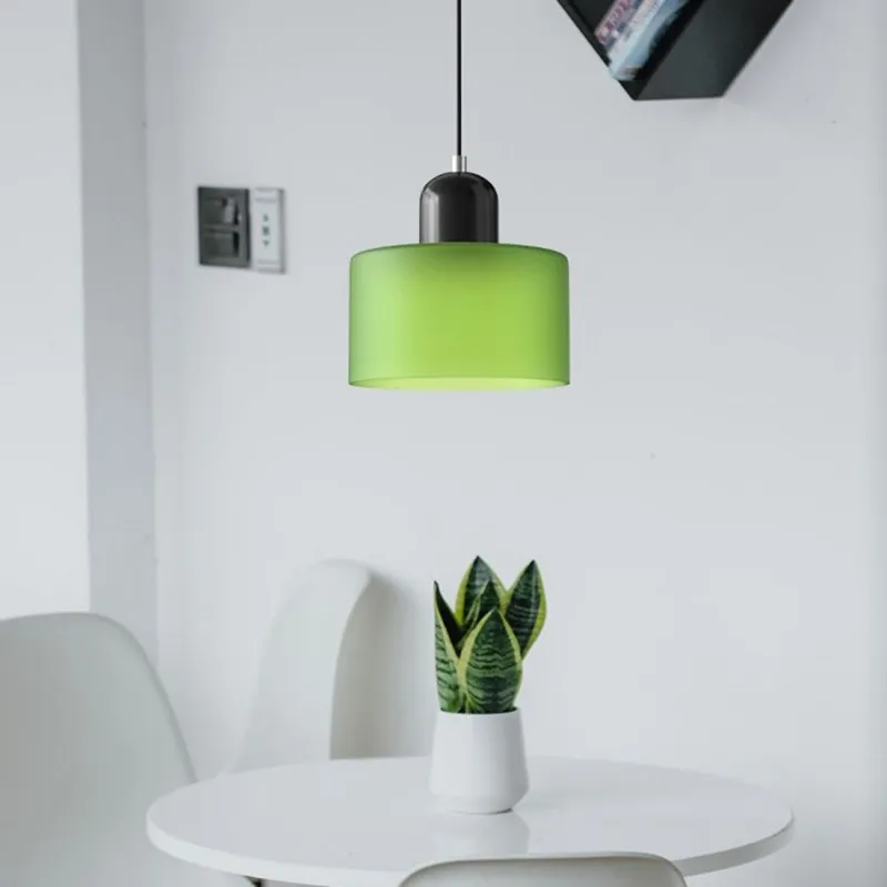 Nordic Morandi Cylinder Glass Pendant Light S66