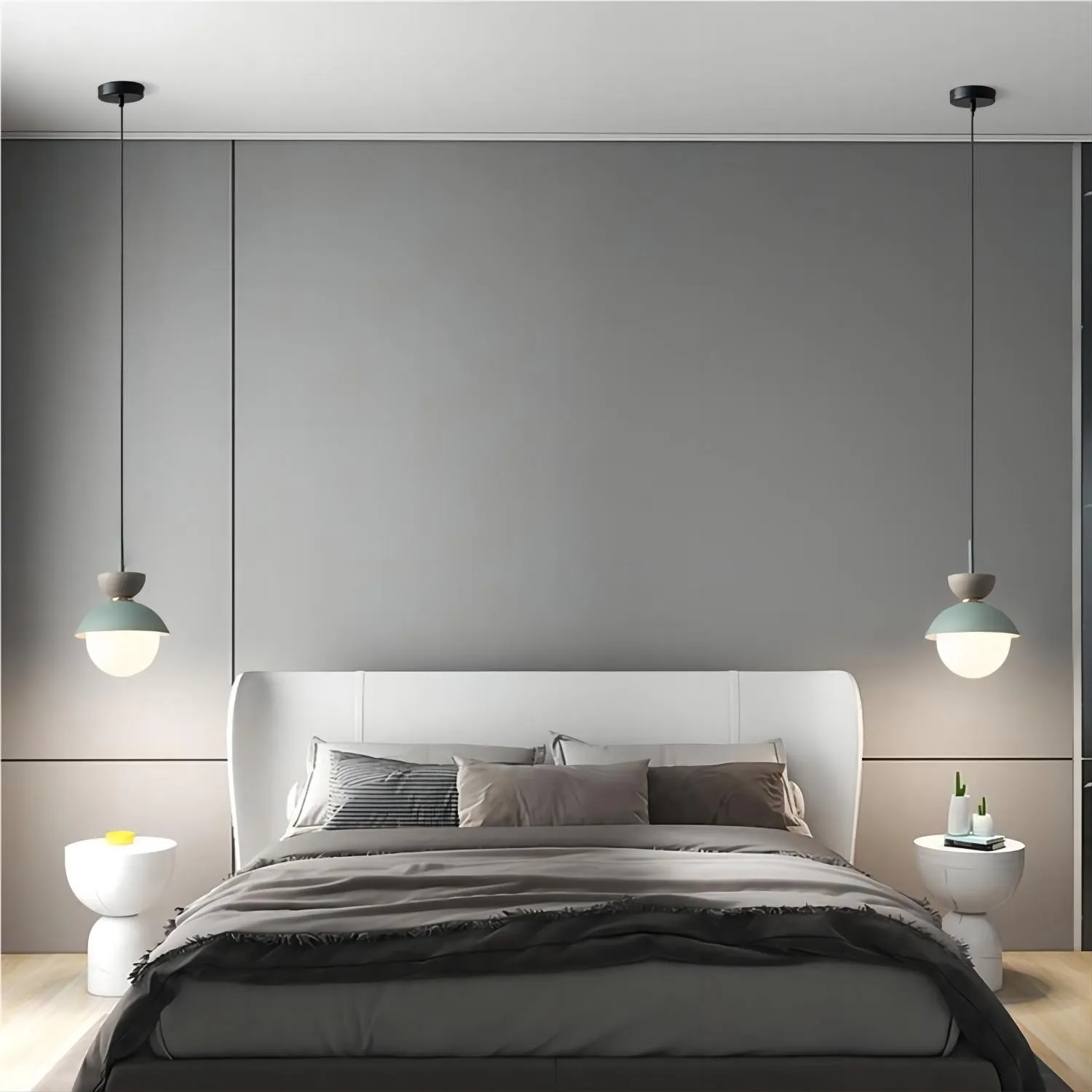 Scandinavian Macaroon Pendant Light with Aluminum for Bedroom