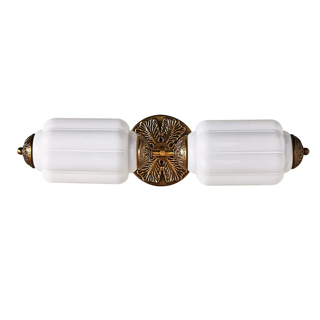 Eloise Vintage Glass Sconce - Brass Wall Light for Living Room and Bedroom G51