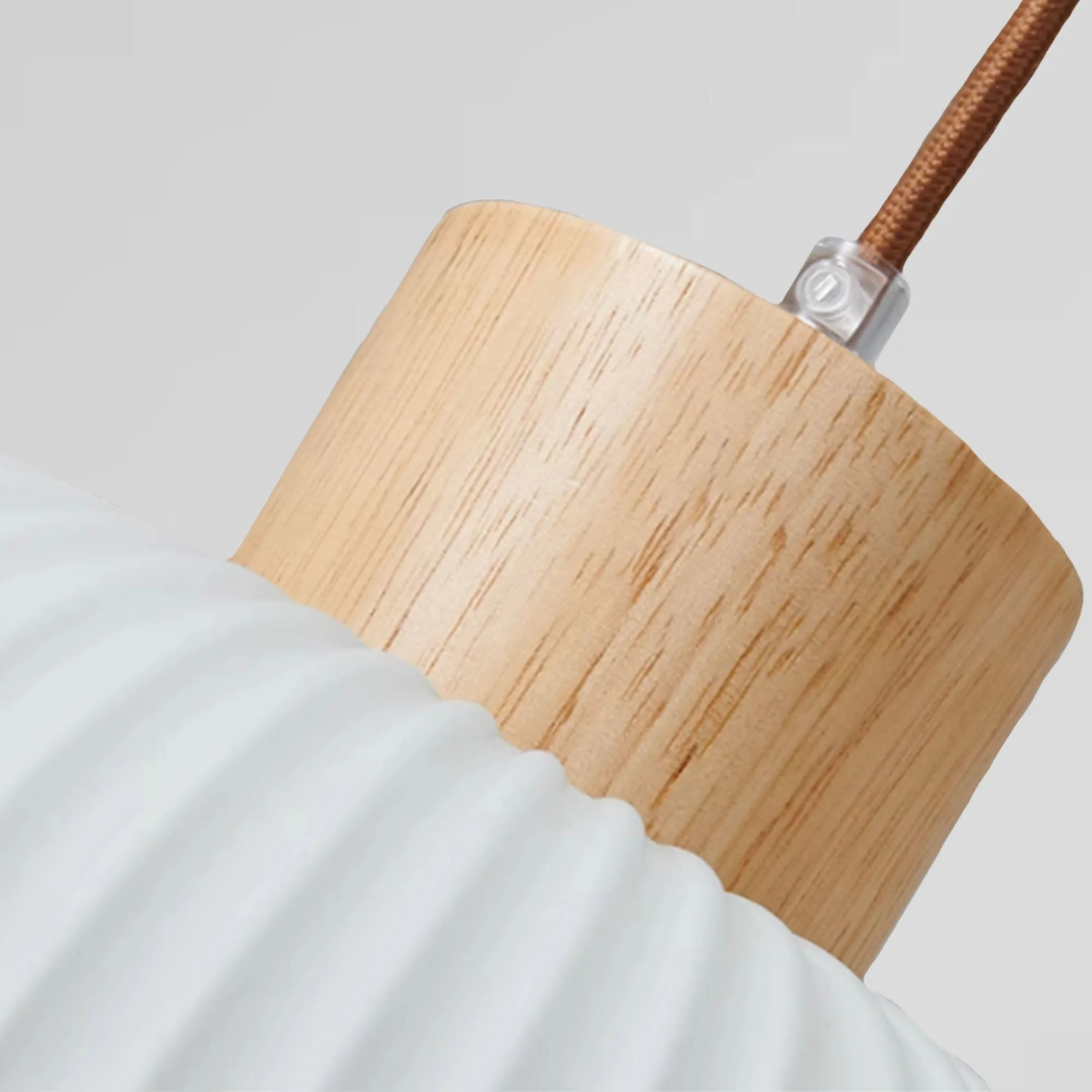Nordic White Lantern-Like Glass Pendant Lamp M27