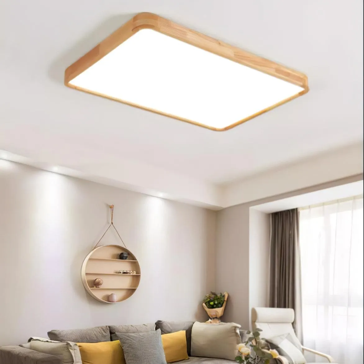 Wooden Geometric Ceiling Light M194