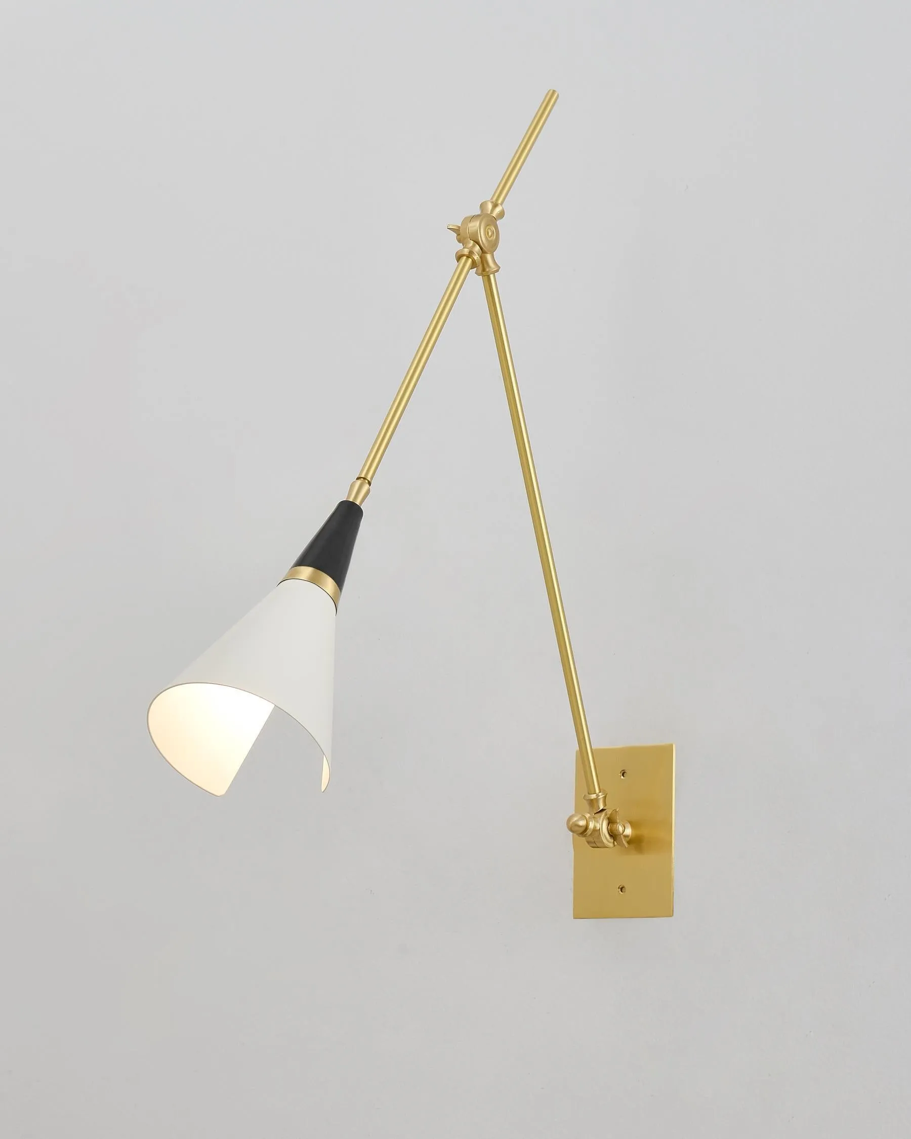 Vintage Metal Adjustable Swing Arm Wall Lamp G37