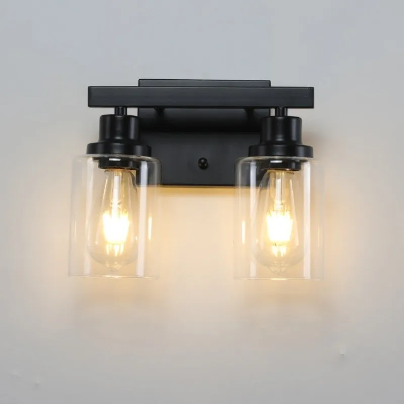 Double Heads Glass Wall Lamp For Bathroom S133