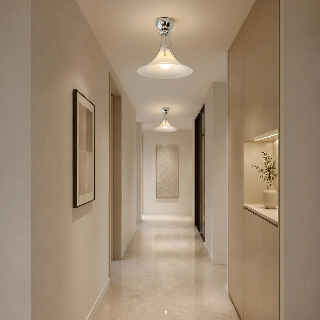 Kallera Magnolia Ceiling Light - Gradient Design Lampshade for Bedroom and Hallway T2269