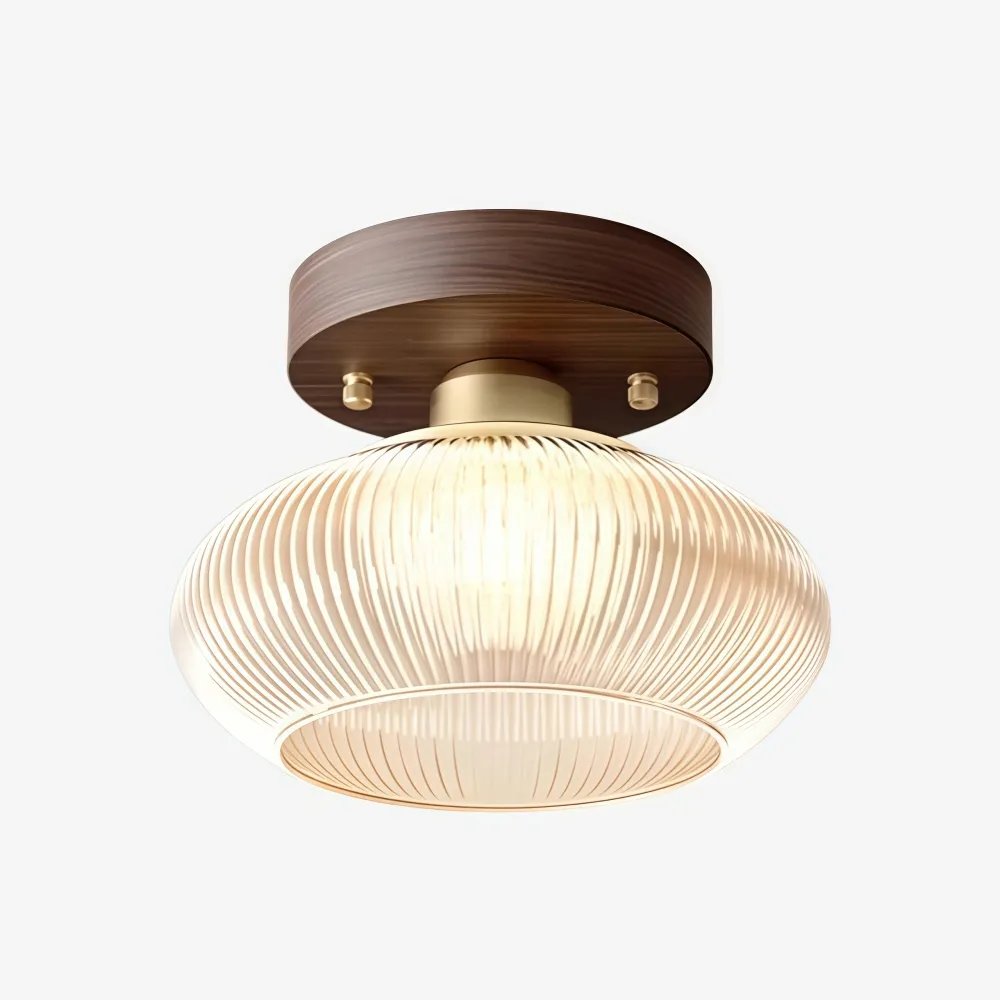 Soliro Soft Rounded Glass Dome Ceiling Light - Contemporary Flush Mount for Hallway and Bedroom T1088