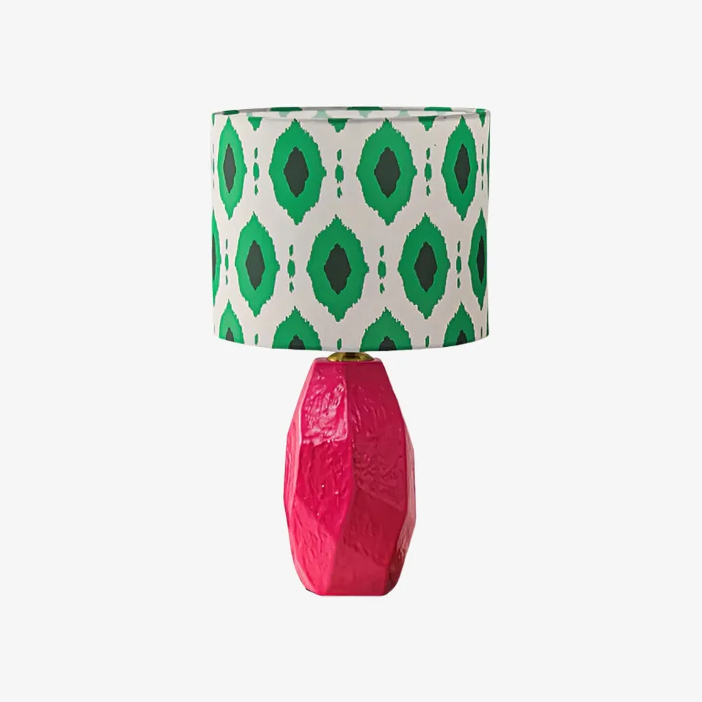 Arivane Decorative Ceramic Lamp - Fabric Shade Side Table Light T1183