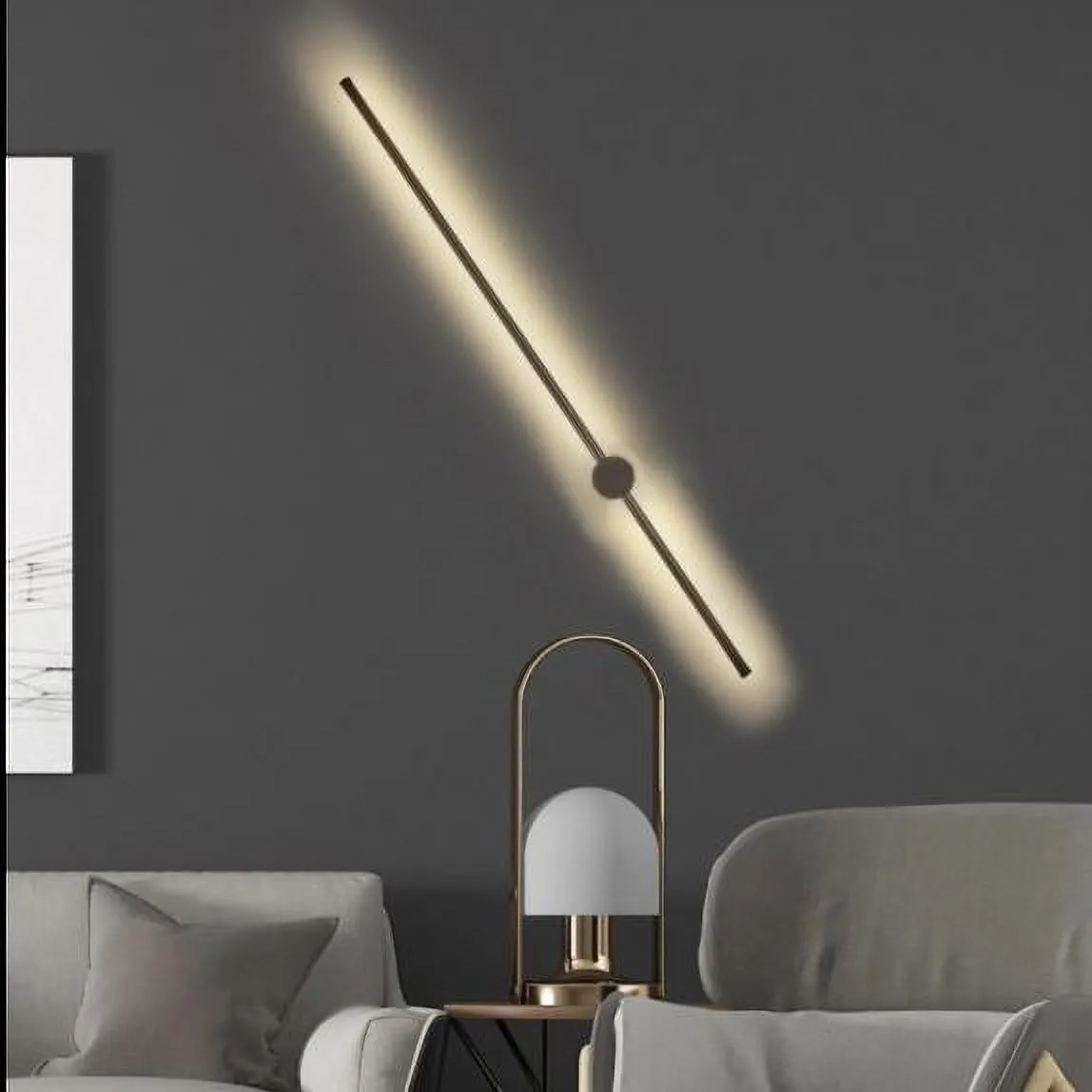 Industrial Modern Black Linear LED Wall Lights S114