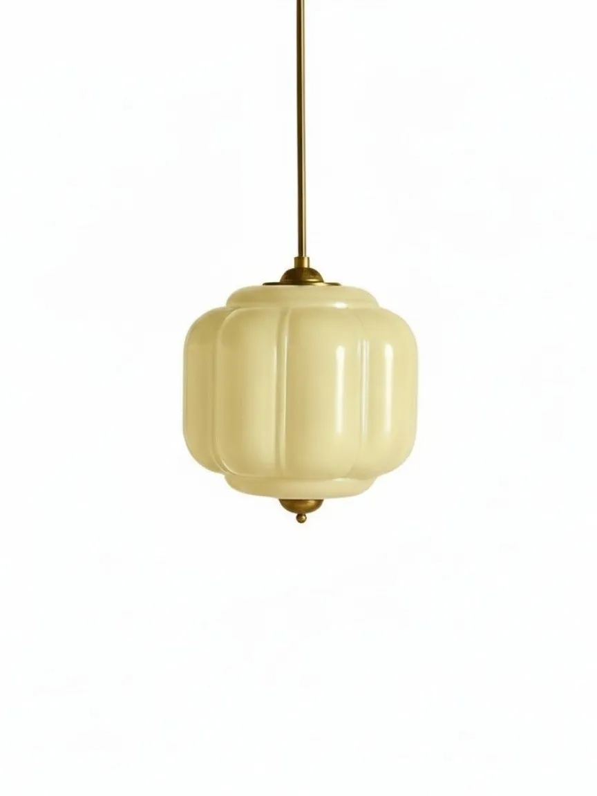 Eloise Vintage Milk Glass Pendant Light - Chic Retro Lighting for Dining Rooms S215