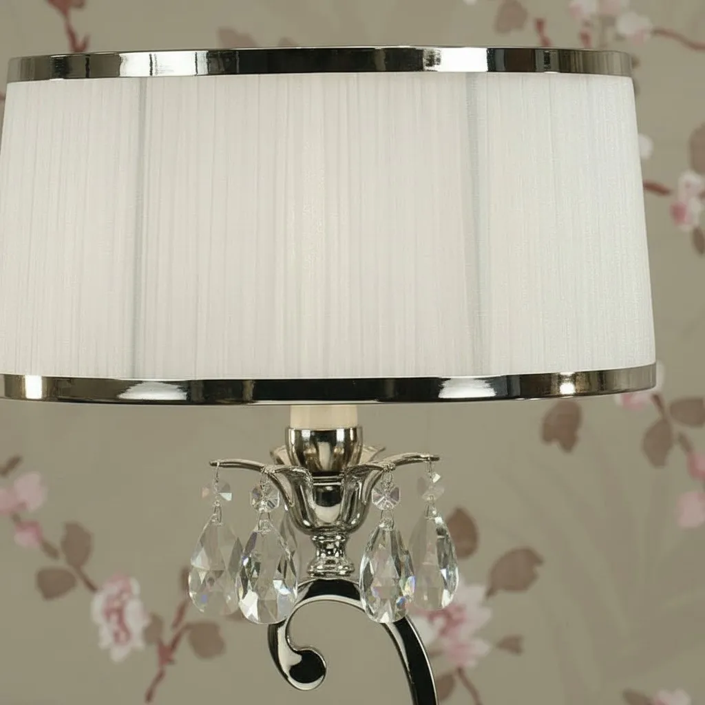 Talonis Decorative Crystal Table Lamp - Curved Metal Style for Home Interiors T951
