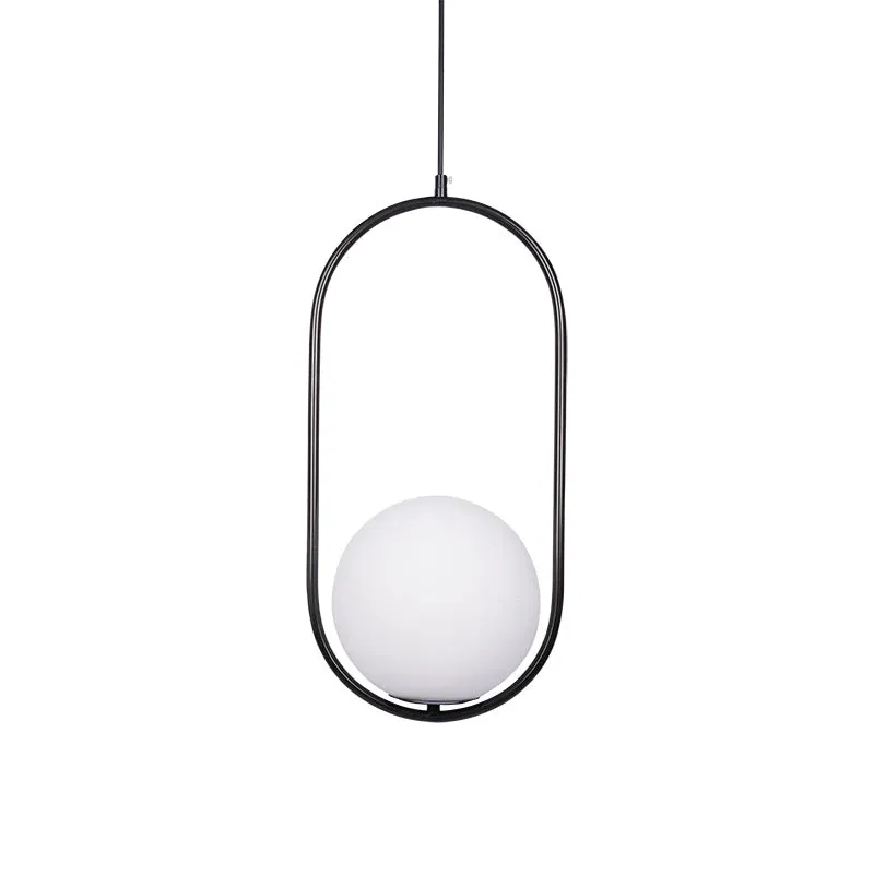 Halozen Pendant Lamp - Elegant Metal and Glass Pendant for Living Room