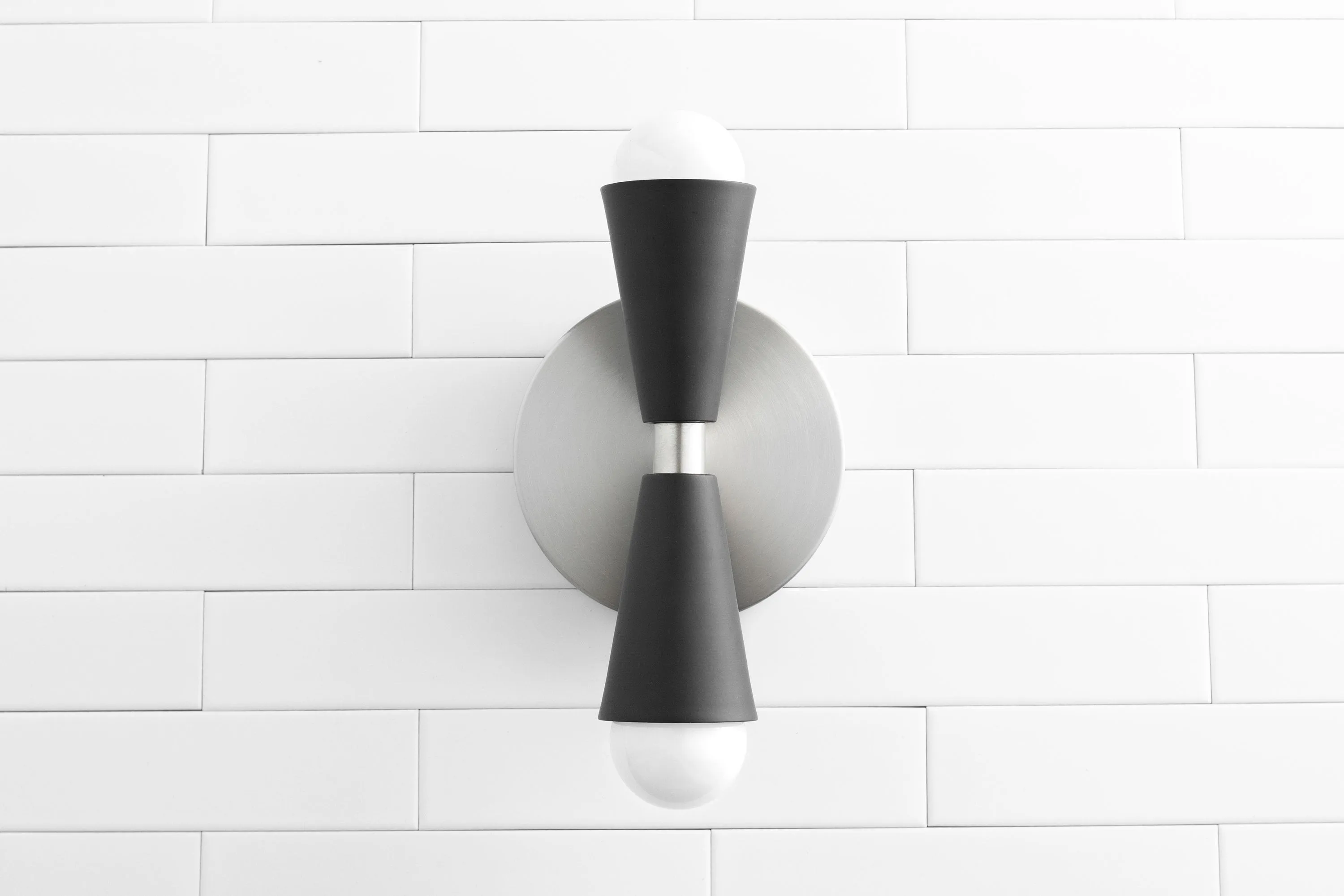 Pyralis  Cone Shade  Double Wall Light - Contemporary Living Room Glow T334