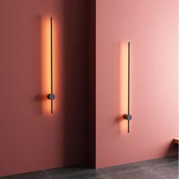 Industrial Modern Black Linear LED Wall Lights S114